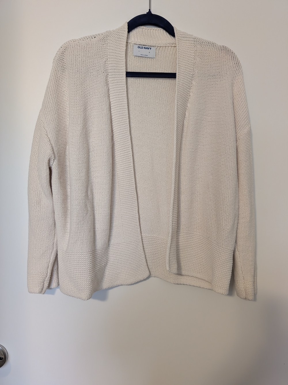 Old Navy Cream Open-Front Knit Cardigan – Women’s Large